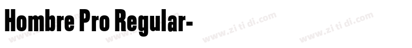 Hombre Pro Regular字体转换